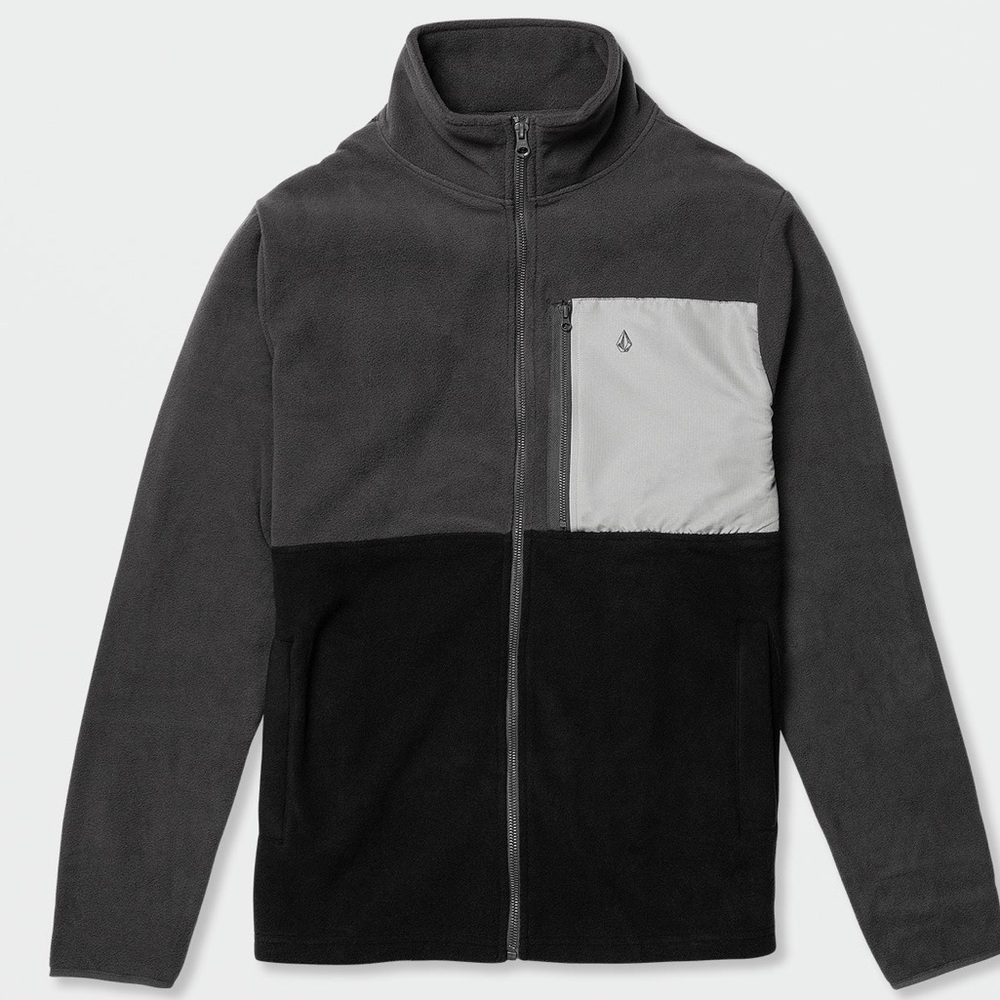 Volcom OAKHURST ZIP FLEECE JACKET - BLACK, NWT, Size S